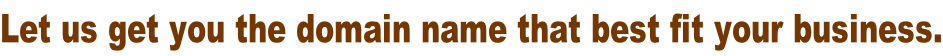 Let us get you the domain name that best fit your business.